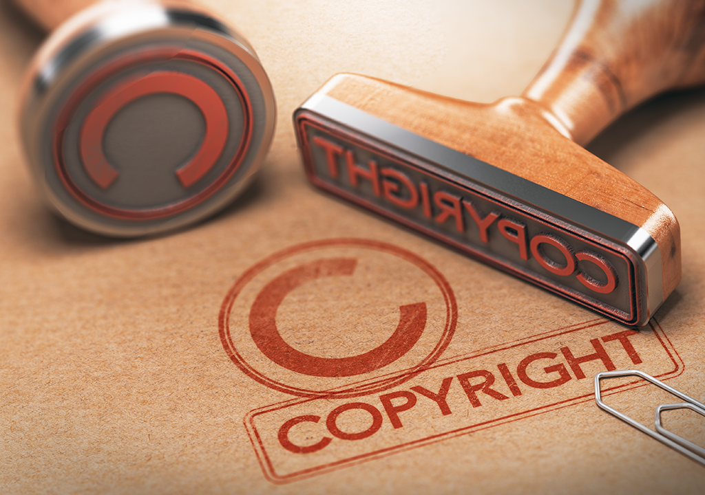 Imagen de sello copyright. Estudio Velaz, Especialistas en Registro de marcas. Registro de dominios web y disputas.